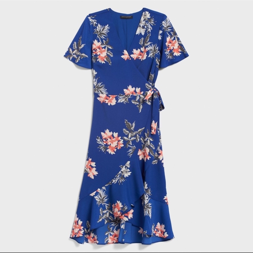 🆕 BANANA REPUBLIC Floral Print Wrap Dress